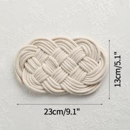 Handmade placemat coaster corda de algodão dobrável artesanal copo almofada isolamento calor esteira mesa tecido anti deslizamento placemats decoração da sua casa