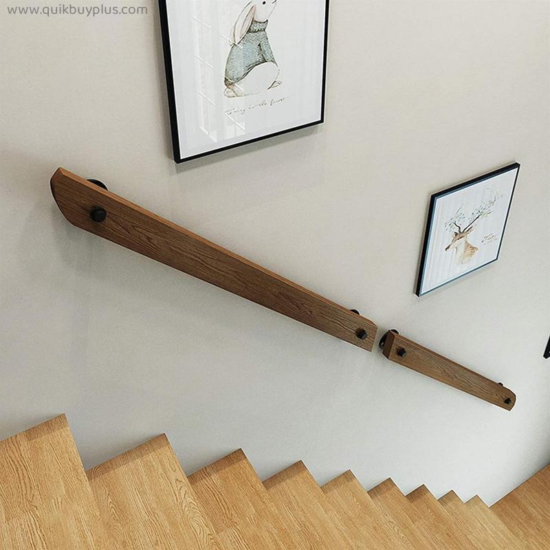 Handrail Staircase Grab Bar, Non-Slip Wood Handrails for Indoor Stairs, Wall Mounted Home Garden Corridor Lofts Decking Railings, 1ft-9.8ft Kit (Size : 30cm)