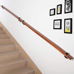 Handrail Wooden Handrail, Home Kindergarten Guardrail Corridor Against The Wall Stair Handrail, Against The Wall Indoor Loft Elderly Railings Handrails (Size : 600cm)
