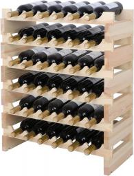 HardWood Piece Lock Easy Install Holding up to 36 Wine Bottle 6 Shelves 6 Bottle Stackable Home Kitchen Chilling Room Magnificent Hand Made a Wooden Wine Shelf Storage Rack Natural Solid