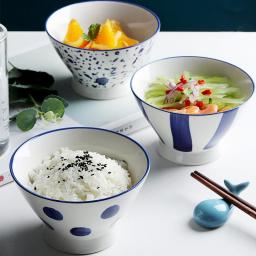 Hat High Foot Bowl Plate Ceramic Tableware Soup Bowl Noodle Japanese Bamboo Internet Celebrity Creative Nordic Porcelain Home
