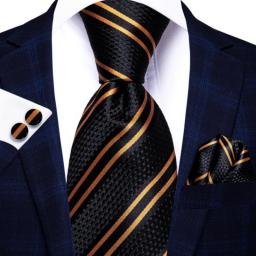 Hi-Tie Blue Business Solid 100Percent Silk Men's Tie NeckTie 8.5cm Ties For Men Formal Luxury Wedding High Quality Gravata