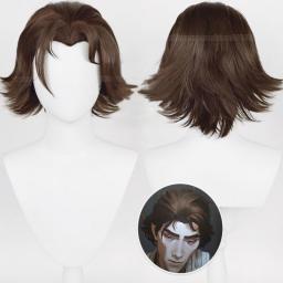 High Quality Game  Arcane Viktor Cosplay Wig Brown Halloween Costume Wigs Heat Resistant Synthetic Hair Wigs