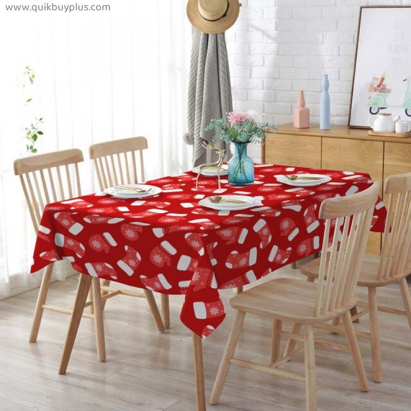 Home Christmas Decor Table Cloth Waterproof Rectangular Tablecloths Desk Coffee Tables Table Cover Party Decoration Mantel Mesa