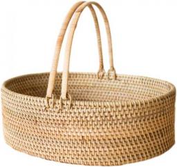 Home Garden Outdoors Picnic Baskets Hand-woven Rattan Straw Handle Picnic Baskets Camping Shopping Gift Snack Kitchen Fruit Portable Storage Basket Boxes & Chests Picnic Baskets Hampers