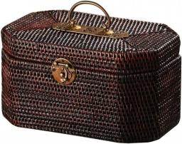 Home Garden Outdoors Picnic Baskets Vintage Rattan with Lid Picnic Baskets Travel Household Portable Storage Baskets Camping Shopping Gift Baskets Boxes & Chests Picnic Baskets Hampers