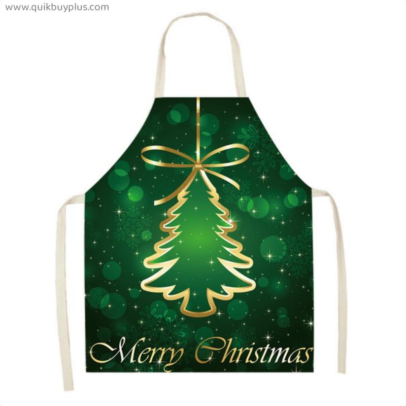 Home Linen Plaid Christmas Apron Decoration Kitchen Restaurant Clean Aprons Home Baking Cooking Accessories Delantal Cocina
