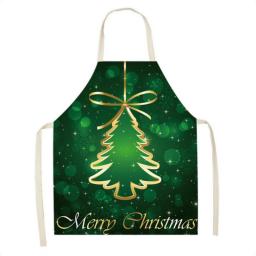 Home Linen Plaid Christmas Apron Decoration Kitchen Restaurant Clean Aprons Home Baking Cooking Accessories Delantal Cocina