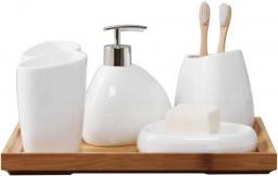 Home Lotion&Soap Dispensers Creative European Style Cup Five-piece Bathroom Set Ceramic Toothbrush Holder Bathroom Wash Set Lotion Dispenser Soap Dispensers Lotion Shower Dispenser