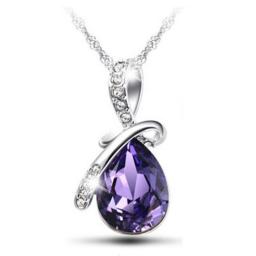 Hot Sale Fashion Car Ornaments Crystal Necklaces For Women Fashion Necklace Jewelry Pendants Collarbone Necklace Christmas Gift