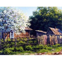 House Oil Picture By Number Landscape With Frame 40x50 On Canvas Adults Coloring Painting For Drawing By Number Home Decor Art