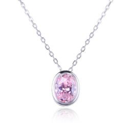 HuiSept Trendy Pendant Necklace For Women S925 Silver Jewelry With Zircon Gemstone Accessories Wedding Party Promise Bridal Gift