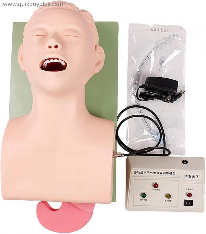 Human Tracheal Intubation Training Model, Advanced Airway Teaching Model Oral Nasal Intubation Manikin Model for Medical Demonstration Practice