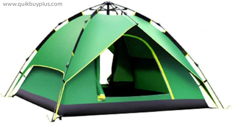 Hydraulic Automatic Pop-Up Tent Double-Layer Camping Tent 3-4 People Camping Tent With Good Stability Suitable For Outdoor Camping Picnic Mountaineering Travel