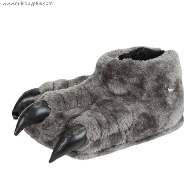 Indoor Slippers Special offer custom a warm winter home claws slippers thick bottom shoes on floor lovers shoes