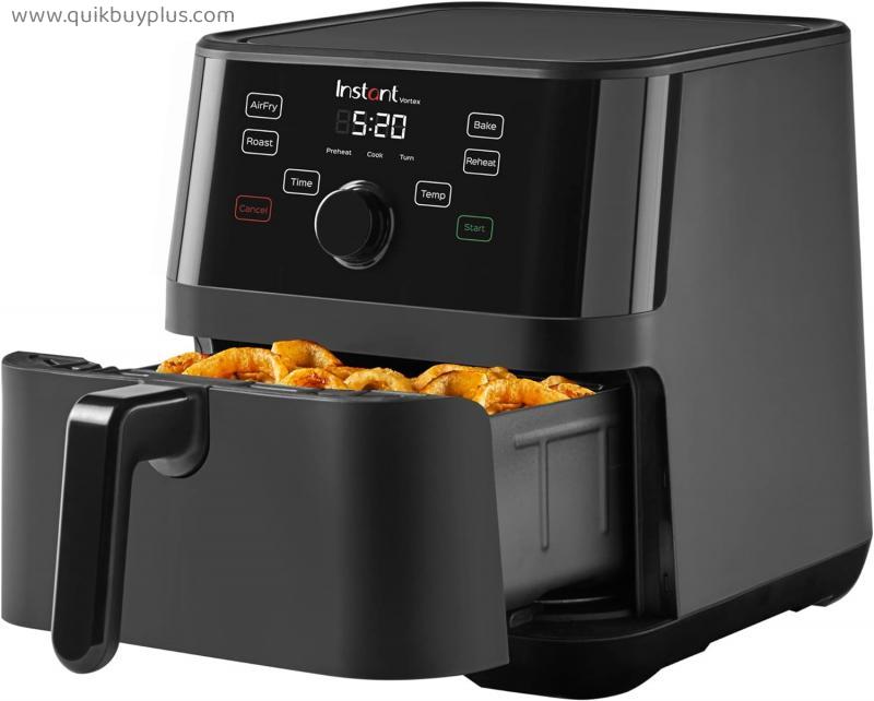 Instant Pot Vortex Plus 6-in-1,4QT Air Fryer Oven,From the Makers of Instant Pot with Customizable Smart Cooking Programs,Nonstick and Dishwasher-Safe Basket,App With Over 100 Recipes,Stainless Steel
