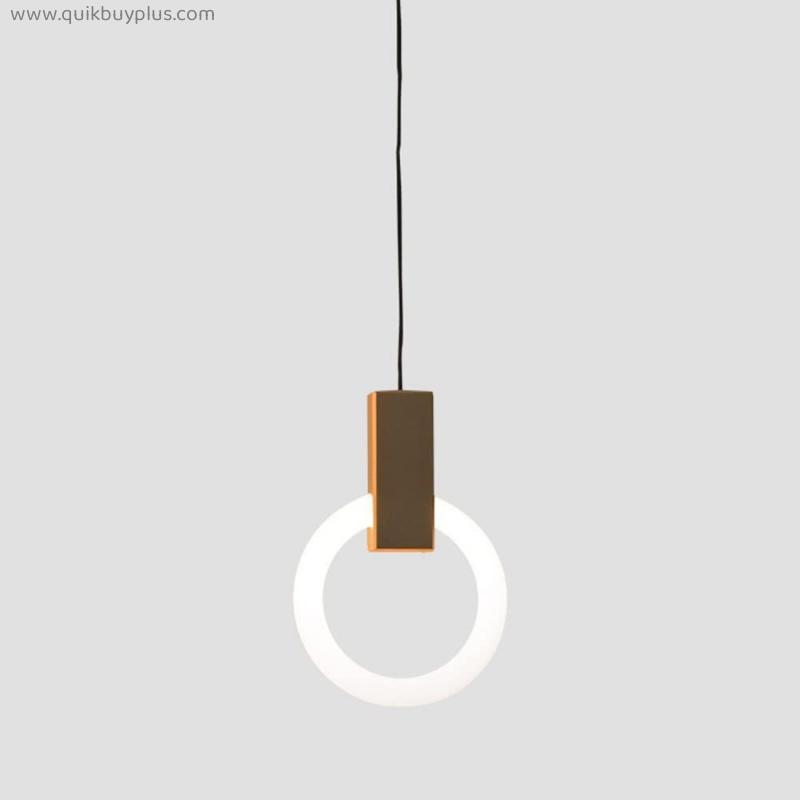 Interior LED Dimmable Chandelier Modern Metal Acrylic Pendant Light Nordic Home Bedside Suspended Lighting Fixture malist Hallway Kitchen Decor Ceiling Hanging Lamp