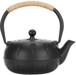 Iron Tea Boiler with Strainer,0.6L Cast Iron Teapot Kettle Vintage Imitating Japanese Style Uncoated Vintage Tea Ware Gift Decoration,Made of iron, wear‑resistant and corrosion‑resistant.