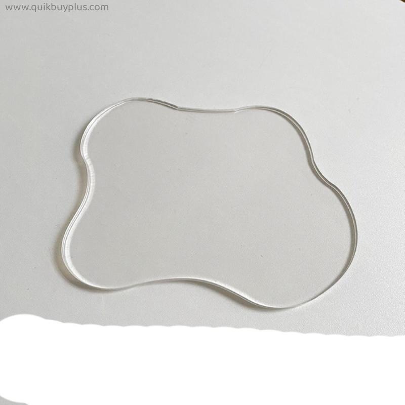 Irregular Transparent Coasters Acrylic Placemat Nordic Ins Mug Pad Ring Jewelry Trays Table Mat Desktop Decor Ornaments