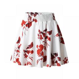 JAYCOSIN Boho Floral Print Party Skirt Summer New High Waist Pleated Skirt Short Beach Sexy Frills Mini Skirts For Women 2022