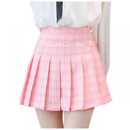 JAYCOSIN Women's Skirts Fashion High Waist Pleated Mini Skirt Casual Slim Waist Tennis Skirt Korean Cute Pleated Mini Skirts