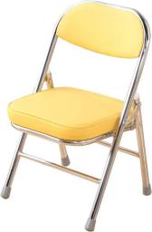JHSLXD Folding Chair, Creative Backrest Chair Office Conference Chair Training Chair Metal Children's Dining Chair Makeup Chair Reading Chair 52CM,Yellow