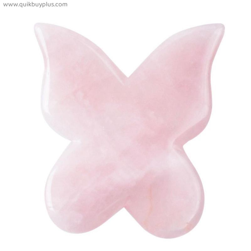 Jade Stone Gua Sha Facial Tool Face And Body Massager Butterfly Shape Gua Sha For Reducing Wrinkles Puffiness Promotes Younger