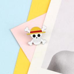 Japanese Anime Pins Badges For Kids Cartoon Gold Color Silver Color Skull Enamel Brooches Clothes Lapel Pin Unisex Jewelry Gifts