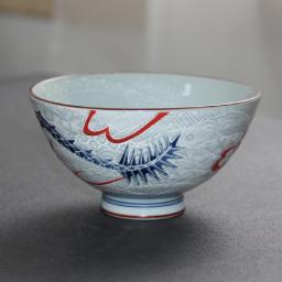 Japanese Style Rice Bowl Ceramic Vintage Dragon Phoenix Bowl Home Decor Dinnerware Ramen Noodle Soup Bowls Lucky Tableware Craft