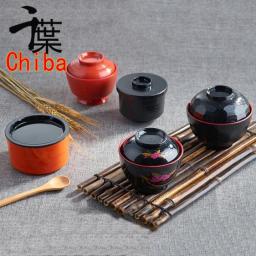 Japanese-Style Tableware Bowl Mini Salad Bowl ABS Plastic Tureen Rice Bowl Small Soup Bowl Creative Western Food with Lid