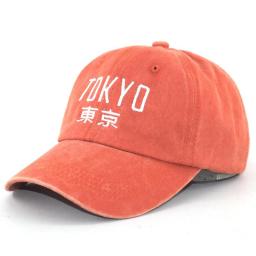 Japanese Style Embroidery Tokyo Fashion Baseball Cap Unisex Cotton Washed Sports Snapback Hats Men Women Hip Hop Dad Hat New