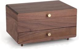 Jewelry Box For Black Walnut Wooden Jewelry Box Organizer Box Of Solild Wood With Combo Lock For Jewelries, Ring, Storage Box Adult Men's Wooden Women's Gift