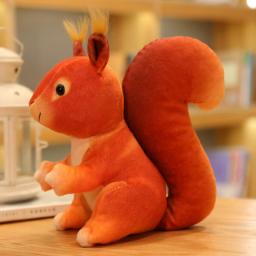 Kawaii Plush Squirrel Toys Simulation Animal Dolls Kids Playmates Soft Stuffed Squirrel Toys Home Decorative Toy Girl Xmas Gift