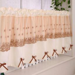 Kitchen Curtains Half Window Curtains For Kitchen Short Curtains For Cafe Voile Tiers Curtains Valances For Bedroom Pastoral Style With Bowknot