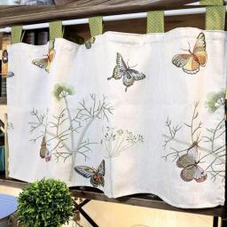 Kitchen Curtains Short Curtains For Cafe Curtains Half Window Cotton Linen Curtains Tiers Curtains Valances Rural Cute Flower Style