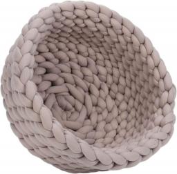 Knitting Round Pet Pad, Warm PP Cotton Knitted Dog Bed Soft High Density Handmade for 3-4kg Pets for Puppy for Kitty