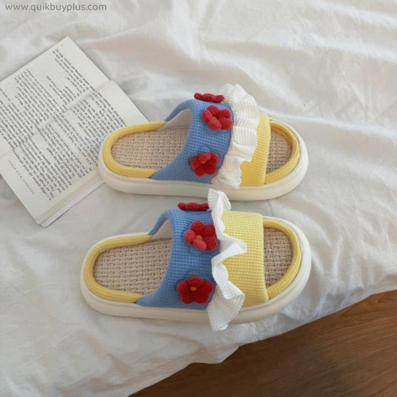 Korean slippers women's spring new cute fashion girls go out with soft soles and foreign style personalized outdoor shoes