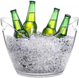 LED Ice Buckets Clear Acrylic Barrel Luminous ICE Bucket Nightclubs Light Up Champagne Beer Buckets Keeps Ice Cold