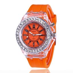 LED Luminous Watches Women Quartz Watch Women Ladies Silicone Bracelet Watches Woman 12 Bright Colors