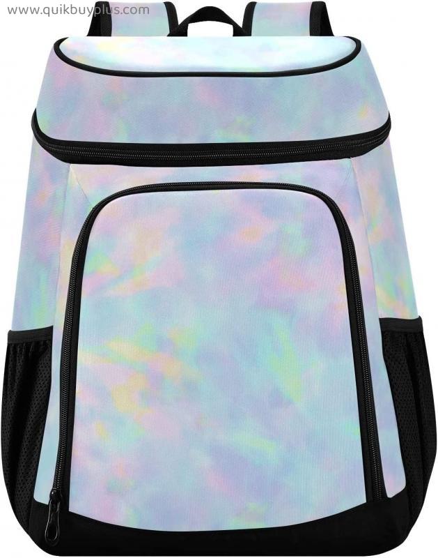 LIANYG Thermal Backpack Waterproof Thickened Cooler Bag Large Insulated Bag Picnic Cooler Backpack Marble Print Refrigerator Bag Insulated Picnic Bag (Color : 06)