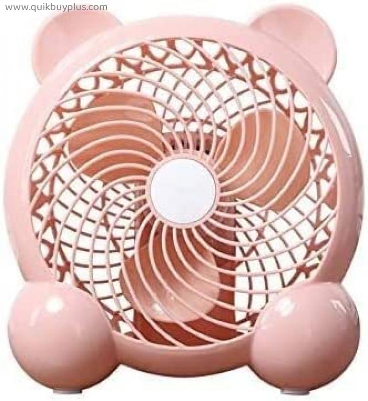 LIUCHANG USB Mini Mute 7-inch Fan Office Desktop Desktop Student Dormitory Small Electric Fan Silicone Base Non-Slip and Safer (Color : Pink) liujiapeng55
