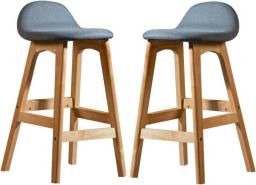LIYANLCX Bar Stools Set of 2 Kitchen Counter Bar Chairs Wood Leg with Back Barstools Breakfast for Home Bar, Dining Room