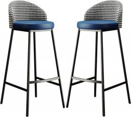 LIYANLCX Counter Height Barstools Set of 2 PU Leather Kitchen Stools with Back for Kitchen Counter, Upholstered Metal Bar Stools