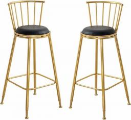 LIYANLCX PU Bar Stools Set of 2 Leather Kitchen Breakfast Bar Chairs with Back for Home,Pub,Kitchen,Coffee Cub