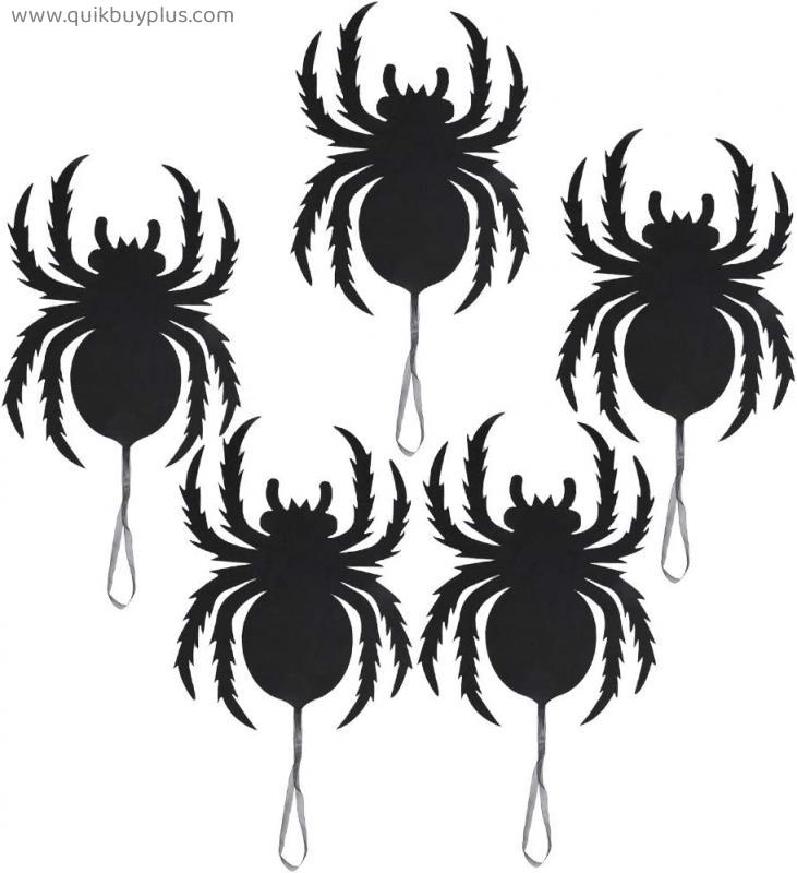 LSSJJ Halloween Decoration,Horror Spider Pattern,5PCs Halloween Ornament Door Pendant Party Supplies Crafts Felt Modern Simple Spiders‑Shape,Suitable for Various Occasion,Shopping malls,supermarkets.