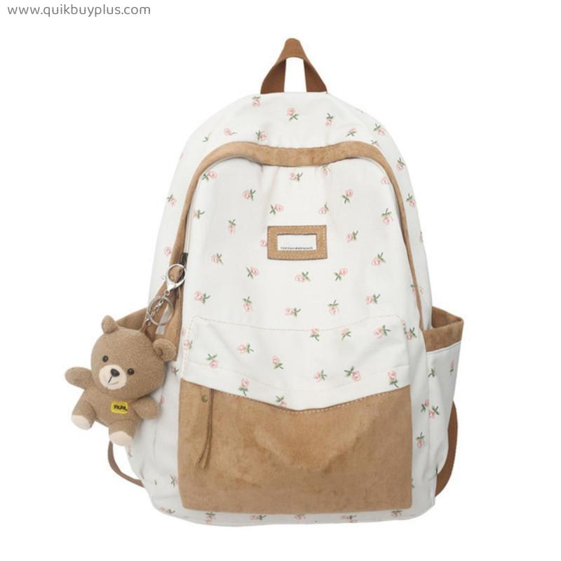 Lady Nylon Bag Trendy Female  Backpack Travel Women Student Backpack Girl College Bags