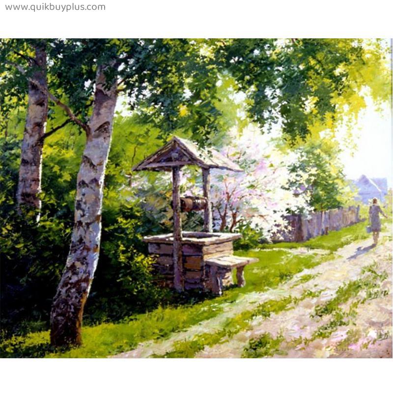 Landscape Paint By Number On Canvas For Adults Oil Picture With Frame 40x50 Acrylic Painting By Number Color Drawing Home Decor
