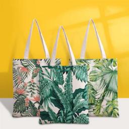 Leaf Print Tote Tote Canvas Bags Shopping Bags Cross-Cross Bags Tote Bags Reusable Shopping Grocery Bags Collapsible