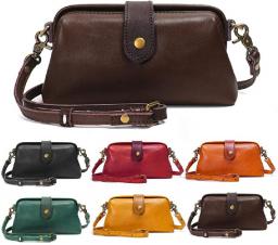 Leather Crossbody Bags for Women Shoulder Bags Handmade Phone Purse Handbags Vintage Small Nice Little Messenger Bag