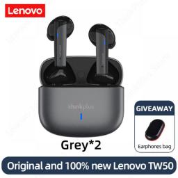 Lenovo TW50 Wireless Earphones Bluetooth 5.3 Touch Control Waterproof Headset Earbuds with Dual Microphones Gaming Headphones